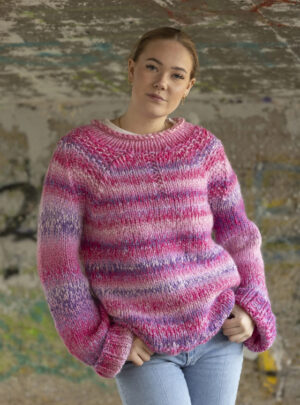 "Ren" genser - Viking Design 2337-13 Kit - XS-XXL - Viking Alpaca Bris Multi, fra Viking