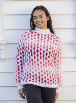 "Livea" Genser - Viking Design 2526-5A Kit - XS-XXL - Viking Alpaca Bris & bris multi, fra Viking