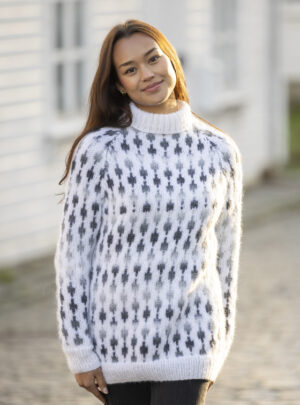 "Livea" Genser - Viking Design 2526-5B Kit - XS-XXL - Viking Alpaca Bris & bris multi, fra Viking