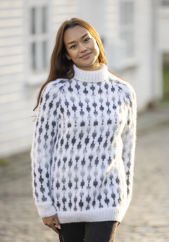 "Livea" Genser - Viking Design 2526-5B Kit - XS-XXL - Viking Alpaca Bris & bris multi, fra Viking "Livea" Genser - Viking Design 2526-5B Kit - XS-XXL - Viking Alpaca Bris & bris multi, fra Viking
