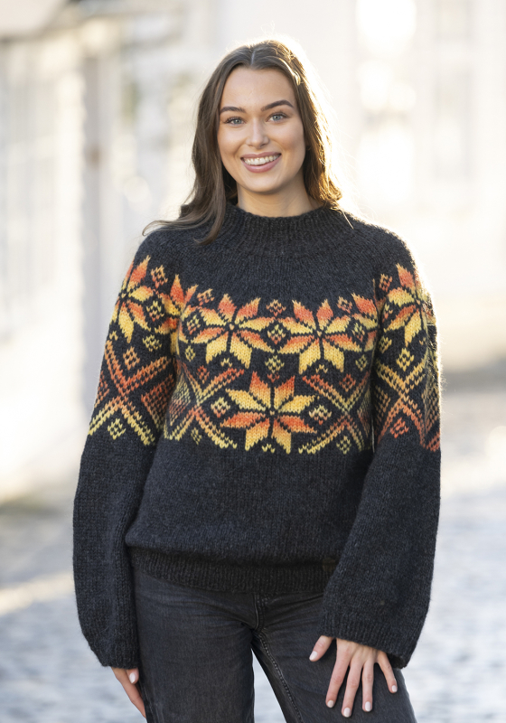 "Luna" Genser - Viking Design 2526-6 Kit - XS-XL - Viking Alpaca Bris & bris multi, fra Viking "Luna" Genser - Viking Design 2526-6 Kit - XS-XL - Viking Alpaca Bris & bris multi, fra Viking