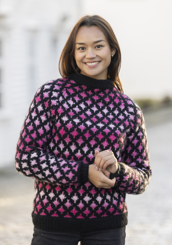 "Mill" Genser - Viking Design 2526-4A Kit - XS-XXL - Viking Alpaca Bris & bris multi, fra Viking "Mill" Genser - Viking Design 2526-4A Kit - XS-XXL - Viking Alpaca Bris & bris multi, fra Viking