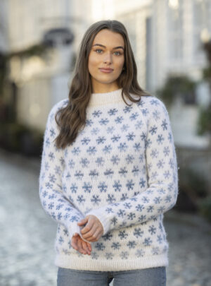 "Myring" Genser - Viking Design 2526-8 Kit - XS-XXL - Viking Alpaca Bris & bris multi, fra Viking