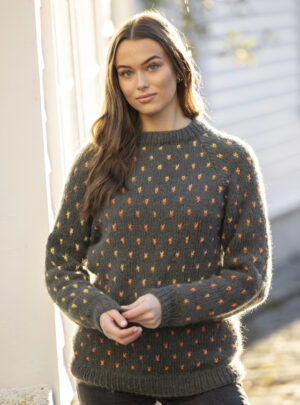 "Rekarda" Genser - Viking Design 2526-2A Kit - XS-XXL - Viking Alpaca Bris & bris multi, fra Viking