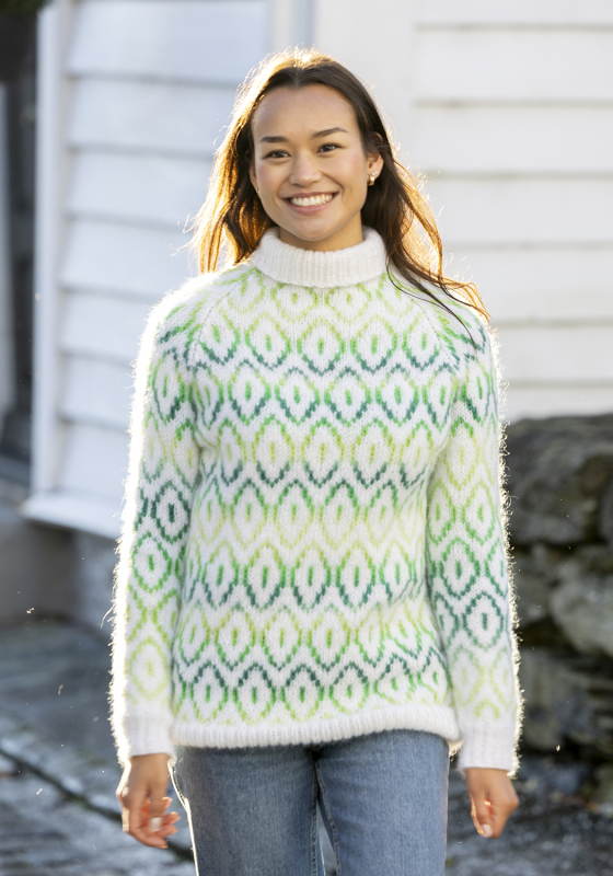 "Terkel" Genser - Viking Design 2526-1B Kit - XS-XXL - Viking Alpaca Bris & bris multi, fra Viking "Terkel" Genser - Viking Design 2526-1B Kit - XS-XXL - Viking Alpaca Bris & bris multi, fra Viking