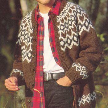 12-10 Cardigan i Àlafosslopi - Opskrifter til Álafoss > Herre-istex - Hillesvåg