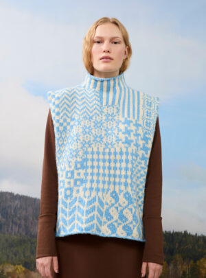 455-4 Nordic Mix Vest - Strikkeopskrift - Rauma