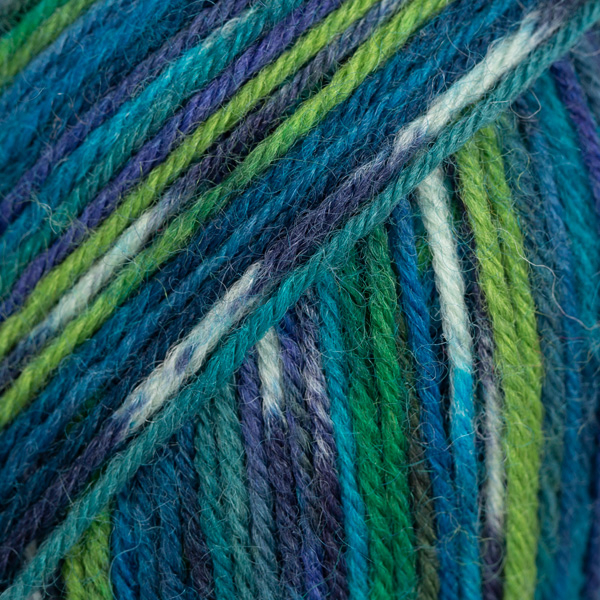 DROPS Fabel 677 Grøn/Turkis Printstrømpegarn, Strømpegarn, fra DROPS Design DROPS Fabel 677 Grøn/Turkis Printstrømpegarn, Strømpegarn, fra DROPS Design