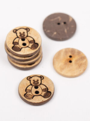 Drops Knap Bamse (Kokosnød) 15mm 813 - 50 stk