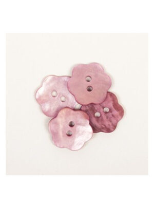 Drops Knap Blomst Pink 15mm 616 - 50 stk