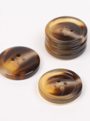 Drops Knap Imiteret Horn (Karamel) 18mm 709 - 50 stk