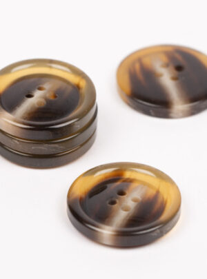 Drops Knap Imiteret Horn (Karamel) 25mm 711 - 50 stk
