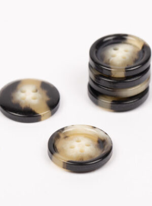 Drops Knap Imiteret Horn (Mokka) 18mm 712 - 50 stk