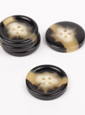 Drops Knap Imiteret Horn (Mokka) 25mm 714- 50 stk
