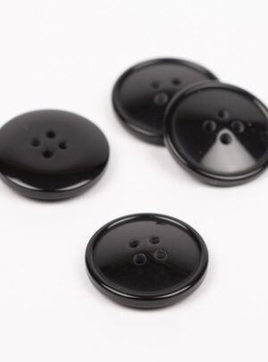 Drops Knap Imiteret Horn (Sort) 20mm 717 - 50 stk