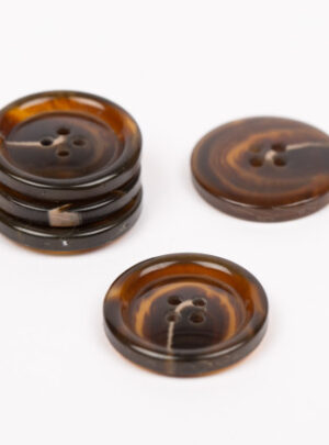 Drops Knap Imiteret Horn (Teak) 25mm 708 - 50 stk