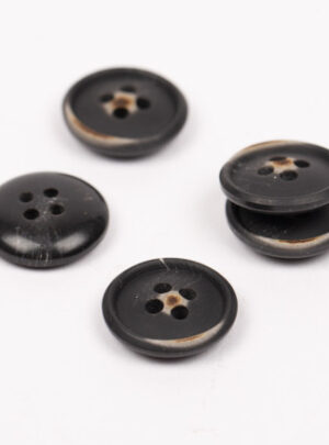 Drops Knap Imiteret Træ (Sort kul) 15mm 705 - 50 stk