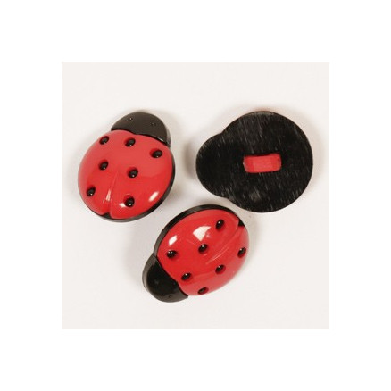 Drops Mariehøne knap 18mm 551 - 50 stk Drops Mariehøne knap 18mm 551 - 50 stk