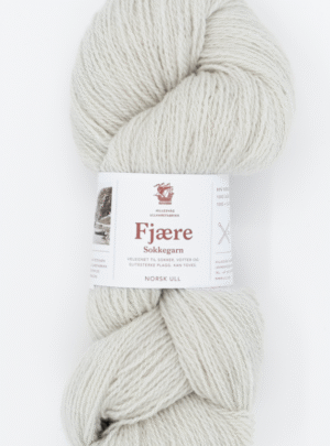 Fjære Sokkegarn - 552 gråhvit - Garn - Nordiskgarn