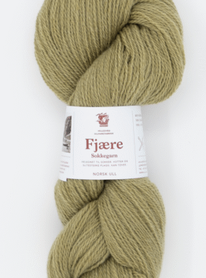 Fjære Sokkegarn - 558 støvet gulgrønn - Garn - Nordiskgarn