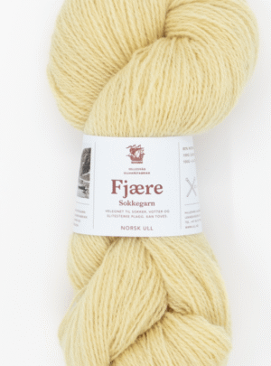 Fjære Sokkegarn - 563 lys gul - Garn - Nordiskgarn
