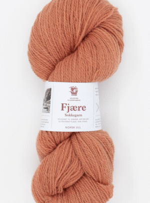 Fjære Sokkegarn - 567 rødlig oransje - Garn - Nordiskgarn