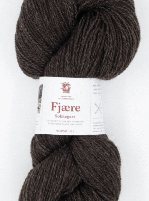 Fjære Sokkegarn - 586 meleret mørk brun - Garn - Nordiskgarn
