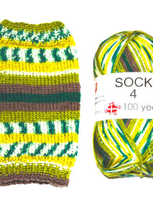 Sock 4 - Strømpegarn - Uldgarn - fv 5029 Flerfarvet