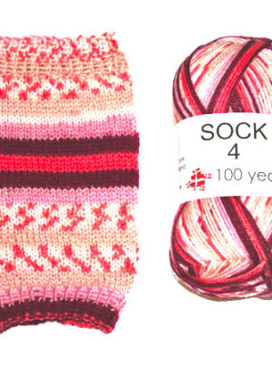 Sock 4 - Strømpegarn - Uldgarn - fv 5031 Flerfarvet