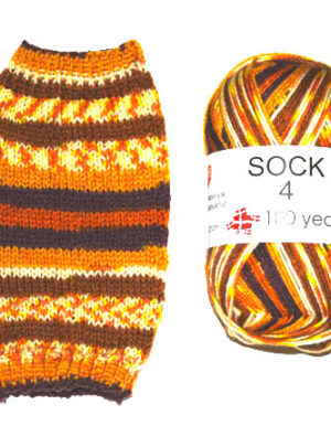 Sock 4 - Strømpegarn - Uldgarn - fv 5039 Flerfarvet