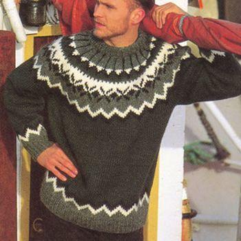 12-5-6 Sweater i Àlafosslopi - Strikkeopskrifter > ISTEX > Opskrifter til Álafoss - Hillesvåg