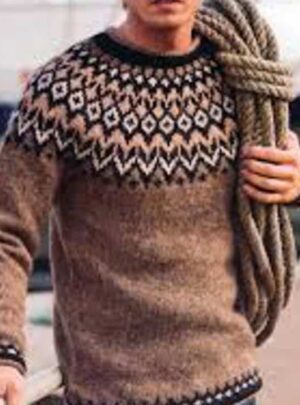 28-3 Riddari sweater lettlopi - Strikkeopskrifter > ISTEX > Opskrifter til Letlopi - Hillesvåg