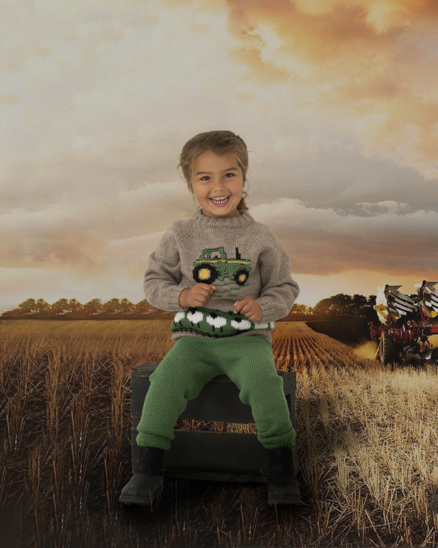 "Gøy på landet" Genser og bukser - Viking Design 2131-1 Kit - 2-12 År - Viking Alpaca Storm, fra Viking "Gøy på landet" Genser og bukser - Viking Design 2131-1 Kit - 2-12 År - Viking Alpaca Storm, fra Viking