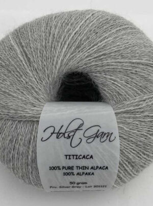 Holst Garn Titicaca - 02 Silver Grey, 100% Tynd Alpaca, fra Holst Garn