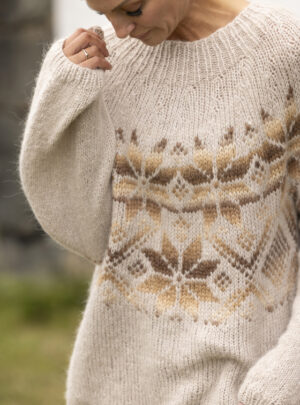 "Luna" Genser - Viking Design 2416-2C Kit - XS-XL - Viking Alpaca Bris, fra Viking