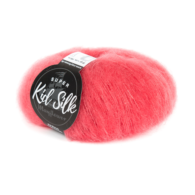 Mayflower Super Kid Silk - Orangerød 13, Mohair/Silk, fra Mayflower Mayflower Super Kid Silk - Orangerød 13, Mohair/Silk, fra Mayflower