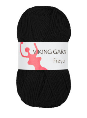 Viking Frøya - 201 Sort, Uld/nylon, fra Viking
