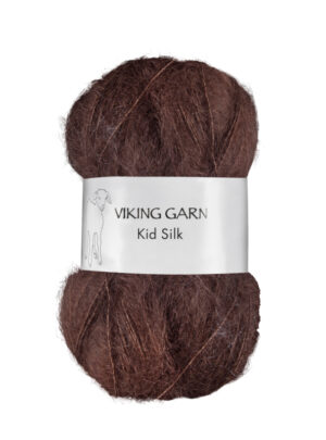 Viking Kid Silk 308 mørk brun, Mohair/Silk, fra Viking
