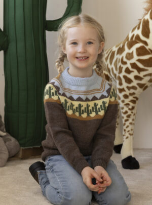 Kaktus genser - Viking Design 2401-4 Kit - 2 - 12 år - Viking Baby ull, fra Viking
