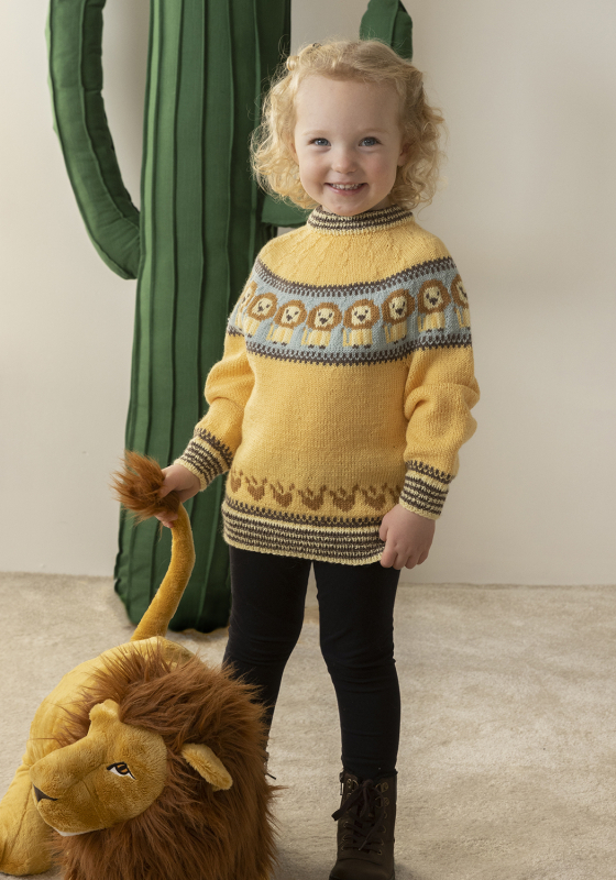 Løve genser - Viking Design 2401-1 Kit - 2 - 12 år - Viking Baby ull, fra Viking Løve genser - Viking Design 2401-1 Kit - 2 - 12 år - Viking Baby ull, fra Viking