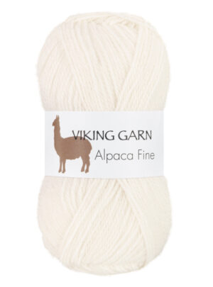 Viking Alpaca Fine 600 Hvid, Alpaca / Merino uld, fra Viking