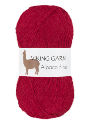 Viking Alpaca Fine 655 Mørk rød, Alpaca / Merino uld, fra Viking