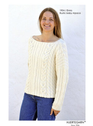 1904/ Elvira - Strikkeopskrift - Strikkekit Kun Strikkeopskrift