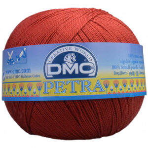 DMC Petra nr. 5 Hæklegarn Unicolor 5355 Rustrød
