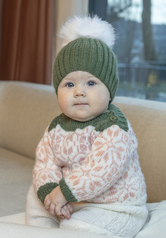 Filippa genser og hue - Viking Design 2506-8 Kit - 1 - 24 mdr - Viking Baby ull, fra Viking Filippa genser og hue - Viking Design 2506-8 Kit - 1 - 24 mdr - Viking Baby ull, fra Viking
