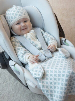Mølle kørepose, hue og vanter - Viking Design 2506-6 Kit - 1 - 12 mdr - Viking Baby ull, fra Viking