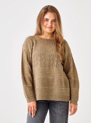 Strikkeopskrift/Strikkekit Trøje i strukturstrik I Esther Garn - 8934116 Strikkeopskrift/Strikkekit Trøje i strukturstrik Kun Opskrift