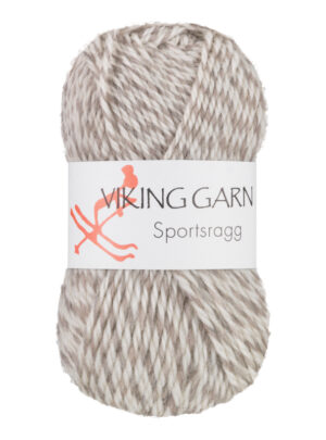 Viking Sportsragg - 520 Hvid/grå, Uld/Akryl/Nylon, fra Viking