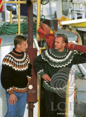 12-5-6 Sweater i Àlafosslopi - Print - Engelsk - Strikkeopskrift - Nordisk Garn
