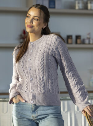 "Caia" cardigan - Viking Design SEC 07-1B Kit - XS - XXL - Viking cashmere silk, fra Viking